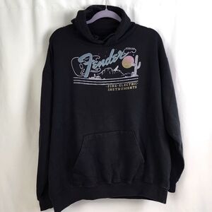 ZUNI Vintage Black Fender Hoodie Size XL